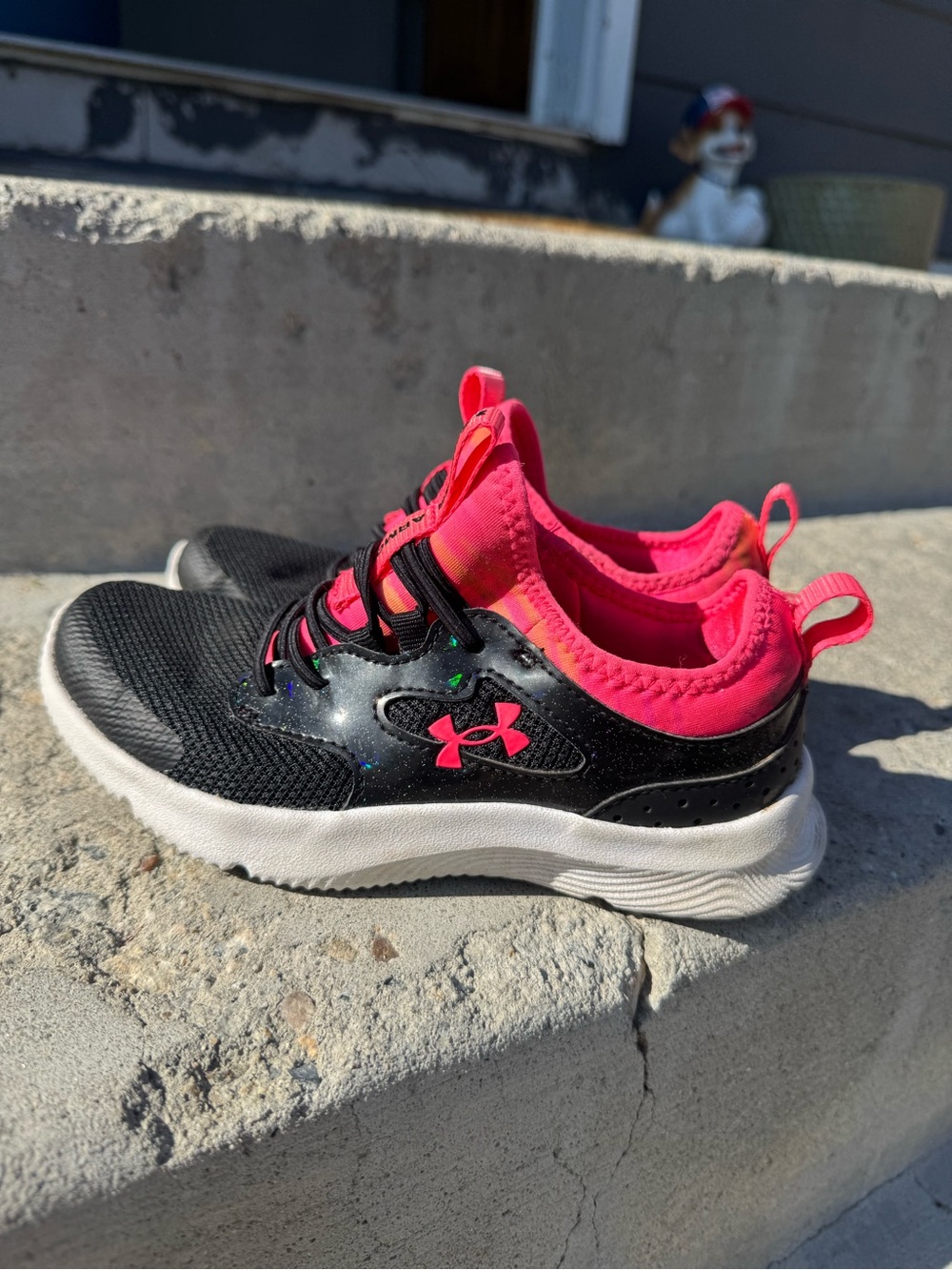 Under Armour Kids' Black & Hot Pink Athletic Sneakers